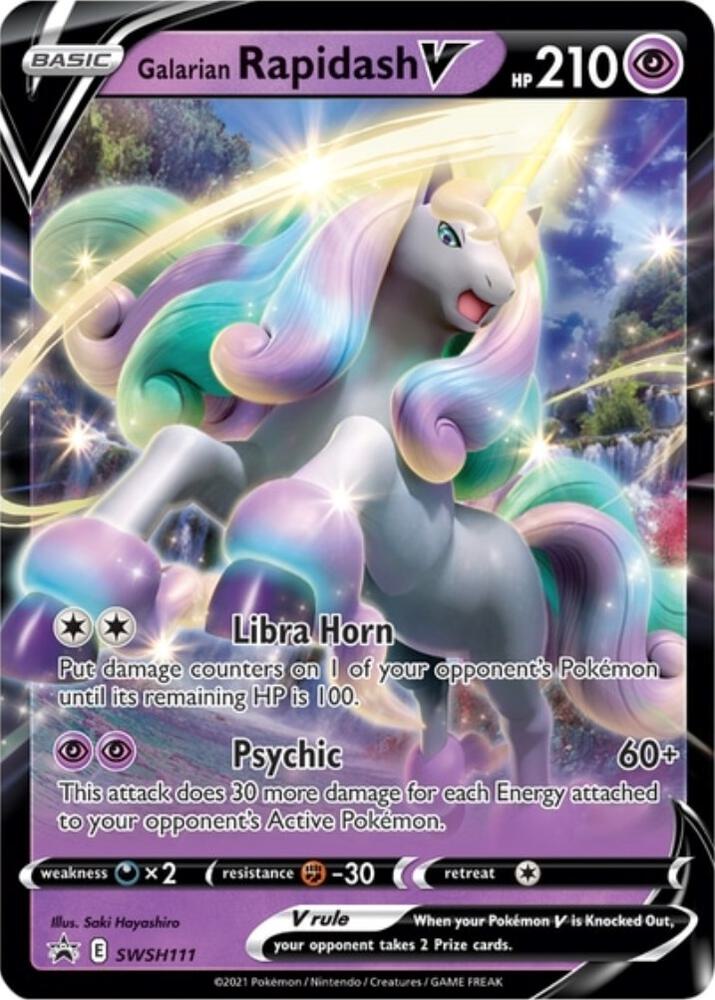 Galarian Rapidash V - SWSH111-SWSH: Sword & Shield Promo Cards-Promo-Holofoil