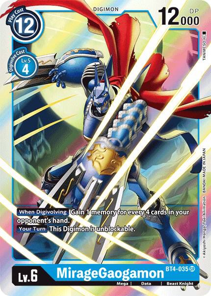 MirageGaogamon-Great Legend-Super Rare-Foil