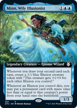 Minn, Wily Illusionist (Extended Art)-Commander: Adventures in the Forgotten Realms-R-Normal