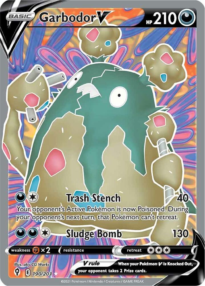 Garbodor V (Full Art)-SWSH07: Evolving Skies-Ultra Rare-Holofoil