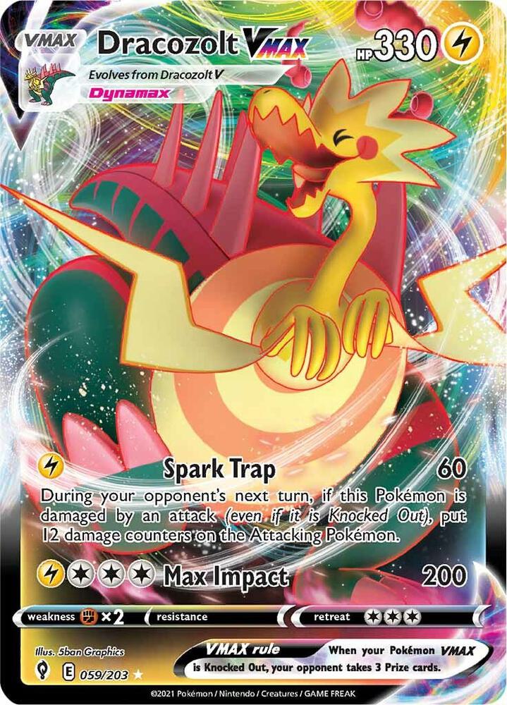 Dracozolt VMAX-SWSH07: Evolving Skies-Ultra Rare-Holofoil