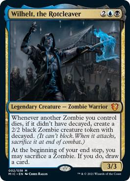 Wilhelt, the Rotcleaver-Commander: Innistrad: Midnight Hunt-M-Foil