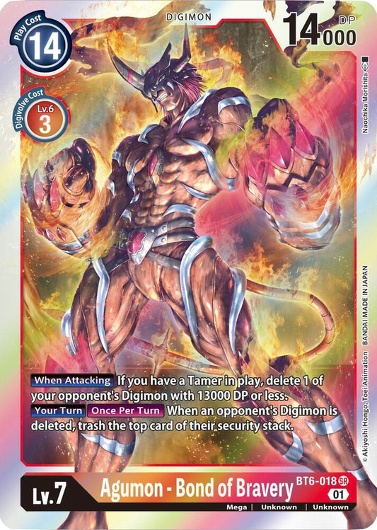 Agumon - Bond of Bravery-Double Diamond-Super Rare-Foil