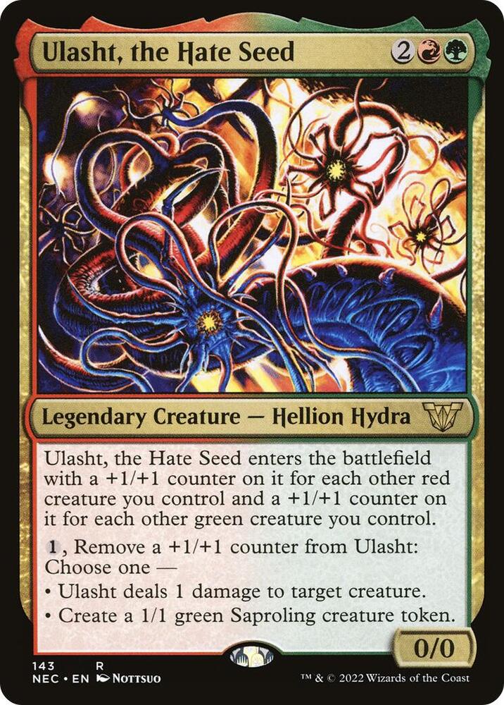 Ulasht, the Hate Seed-Commander: Kamigawa: Neon Dynasty-R-Normal