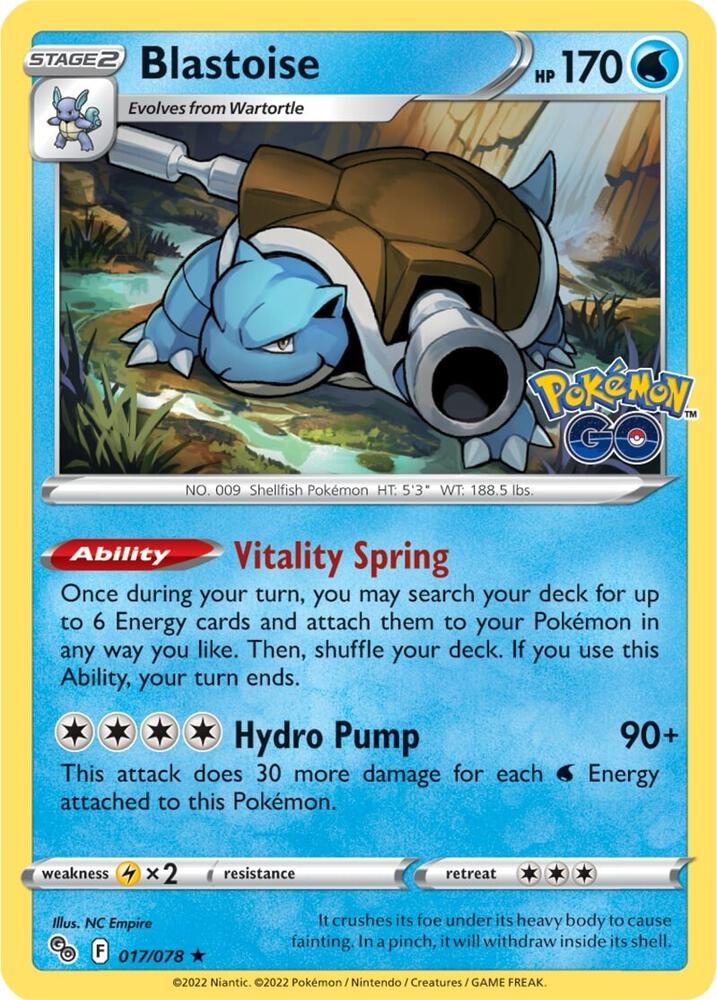 Blastoise-Pokemon GO-Holo Rare-Holofoil