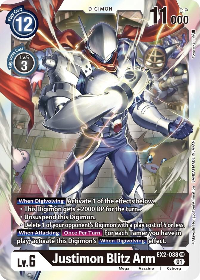 Justimon Blitz Arm-Digital Hazard-Super Rare-Foil