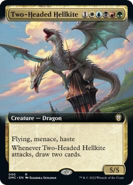 Two-Headed Hellkite (Extended Art)-Commander: Dominaria United-R-Normal