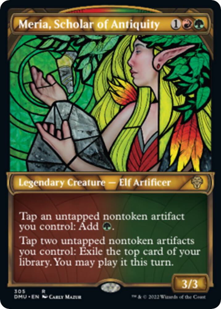 Meria, Scholar of Antiquity (Showcase)-Dominaria United-R-Foil
