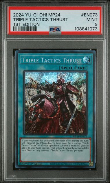 2024 YU-GI-OH! MP24-25TH ANNIVERSARY TIN: DUELING MIRRORS #EN073 TRIPLE TACTICS THRUST 1ST EDITION