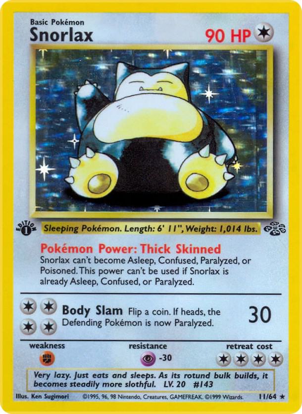 Snorlax (11)-Jungle-Holo Rare-Unlimited Holofoil