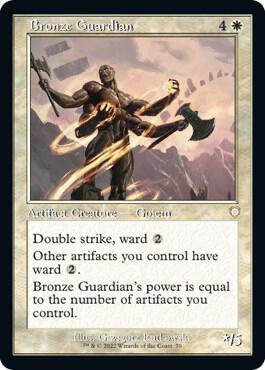 Bronze Guardian (Retro Frame)-Commander: The Brothers' War-R-Normal