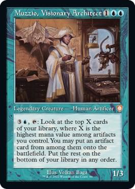 Muzzio, Visionary Architect (Retro Frame)-Commander: The Brothers' War-M-Normal