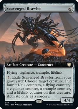 Scavenged Brawler (Extended Art)-Commander: The Brothers' War-R-Normal