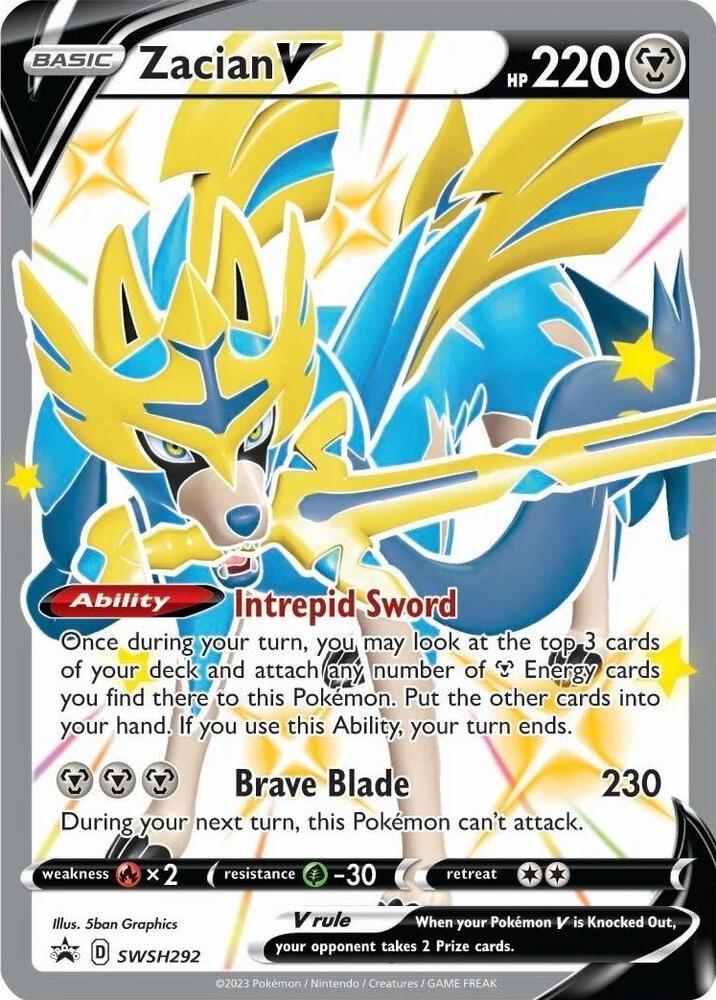 Zacian V (Shiny) - SWSH292-SWSH: Sword & Shield Promo Cards-Promo-Holofoil