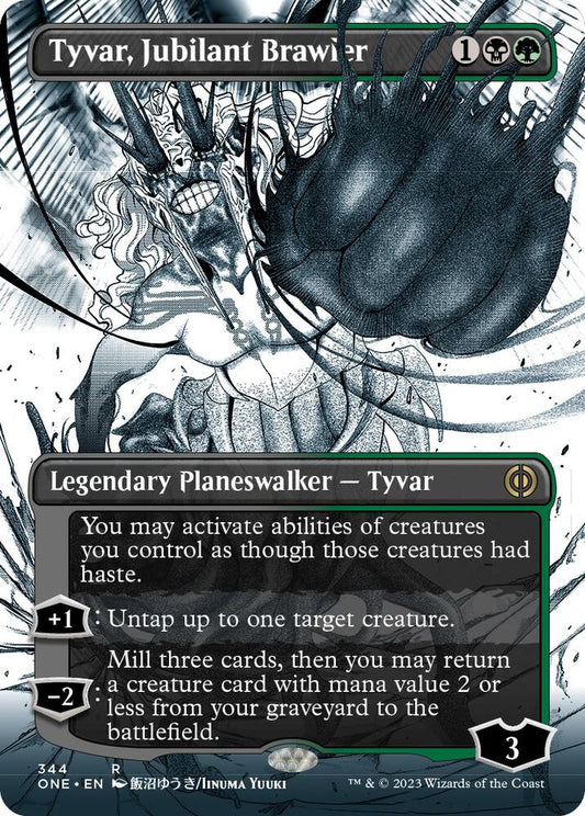 Tyvar, Jubilant Brawler (Borderless)-Phyrexia: All Will Be One-R-Foil