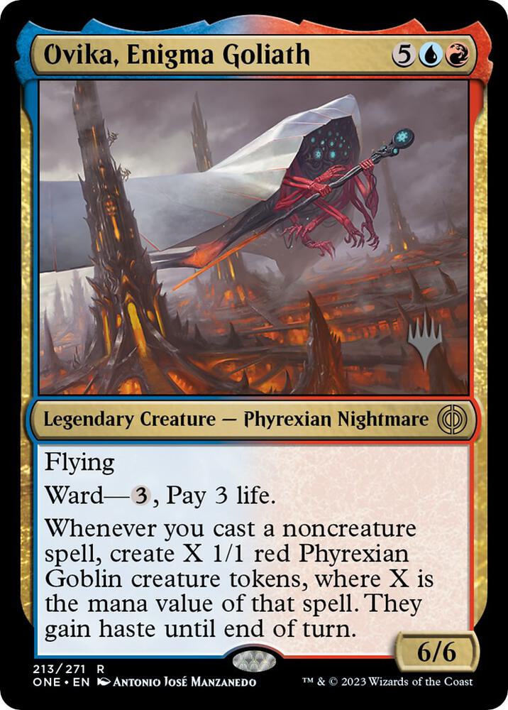 Ovika, Enigma Goliath-Promo Pack: Phyrexia: All Will Be One-R-Normal