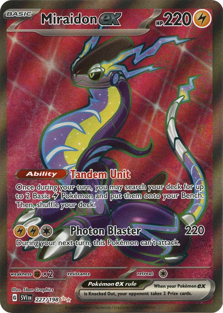 Miraidon ex - 227/198-SV01: Scarlet & Violet Base Set-Ultra Rare-Holofoil