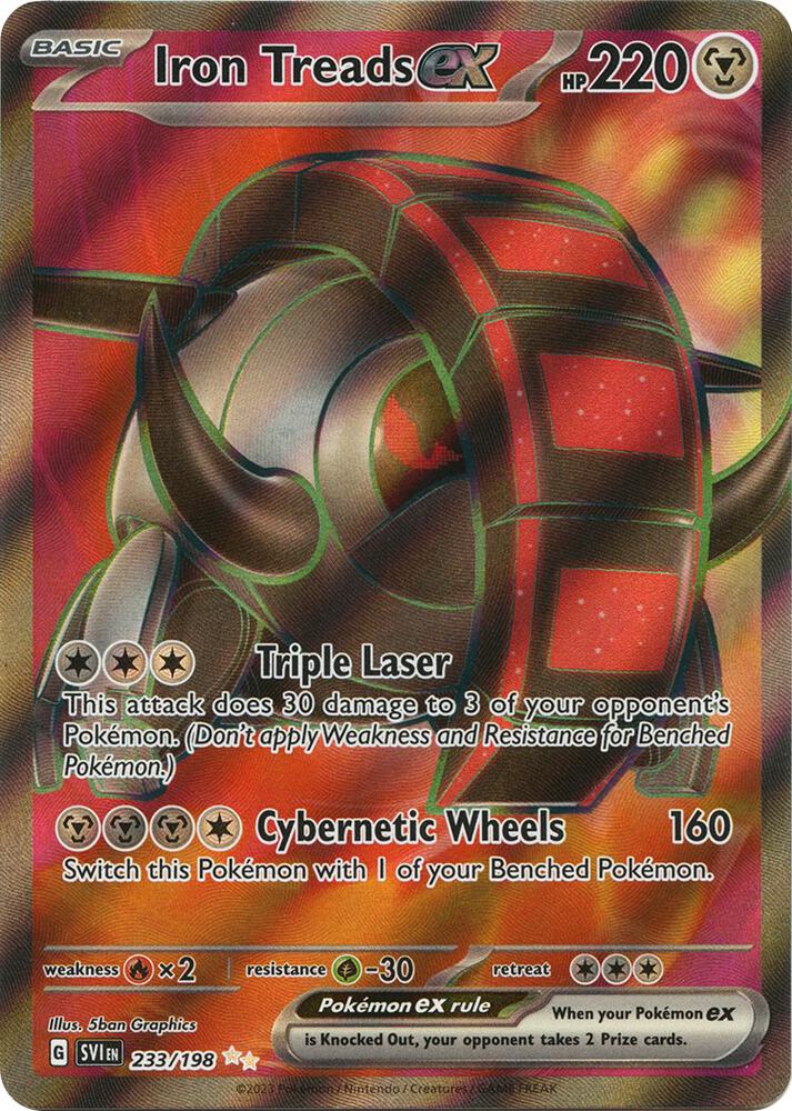 Iron Treads ex - 233/198-SV01: Scarlet & Violet Base Set-Ultra Rare-Holofoil