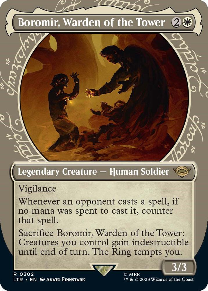 Boromir, Warden of the Tower (Showcase)-Universes Beyond: The Lord of the Rings: Tales of Middle-earth-R-Normal