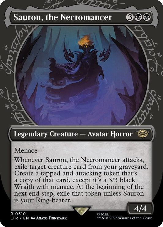 Sauron, the Necromancer (Showcase)-Universes Beyond: The Lord of the Rings: Tales of Middle-earth-R-Foil