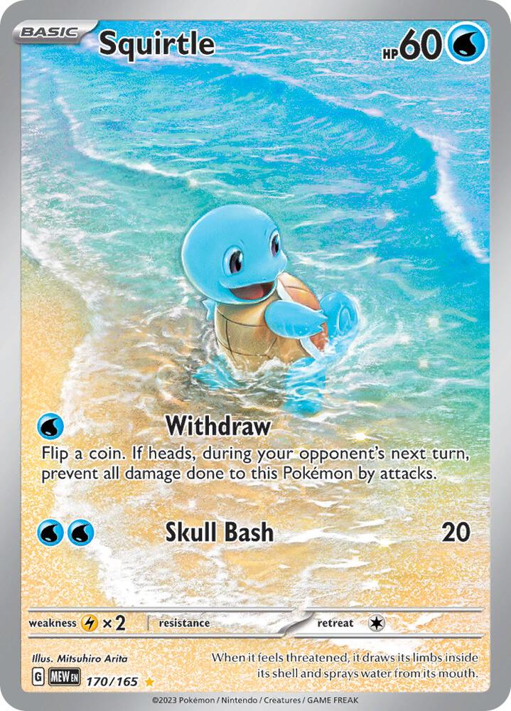 Squirtle - 170/165-SV: Scarlet & Violet 151-Illustration Rare-Holofoil