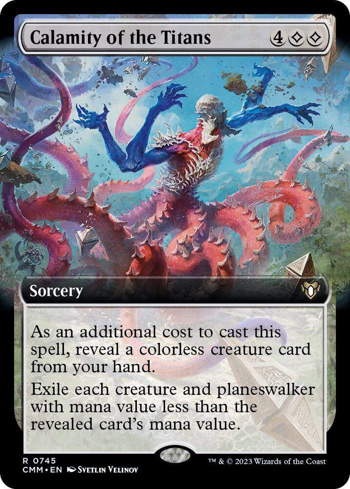 Calamity of the Titans (Extended Art)-Commander Masters-R-Foil