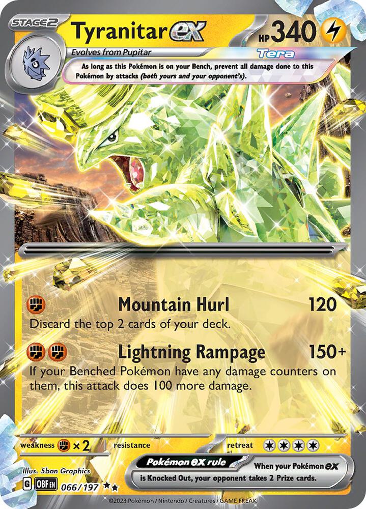 Tyranitar ex-SV03: Obsidian Flames-Double Rare-Holofoil