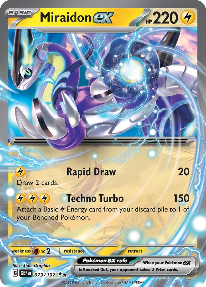 Miraidon ex-SV03: Obsidian Flames-Double Rare-Holofoil