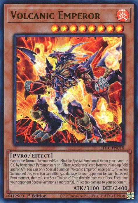 Volcanic Emperor-Legendary Duelists: Soulburning Volcano-Ultra Rare-1st Edition