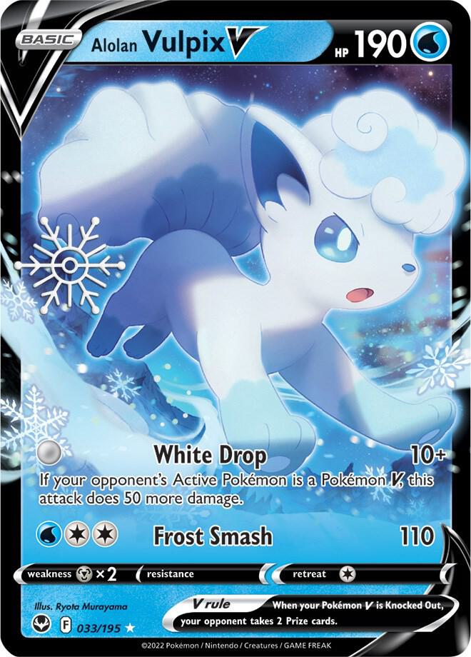 Alolan Vulpix V - 033/195 (Holiday Calendar)-Miscellaneous Cards & Products-Ultra Rare-Holofoil