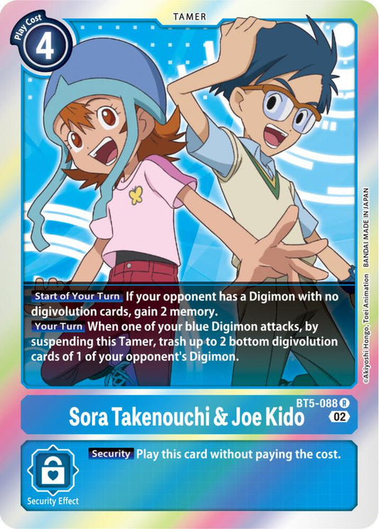Sora Takenouchi & Joe Kido (Resurgence Booster Reprint)-Resurgence Booster-Rare-Foil