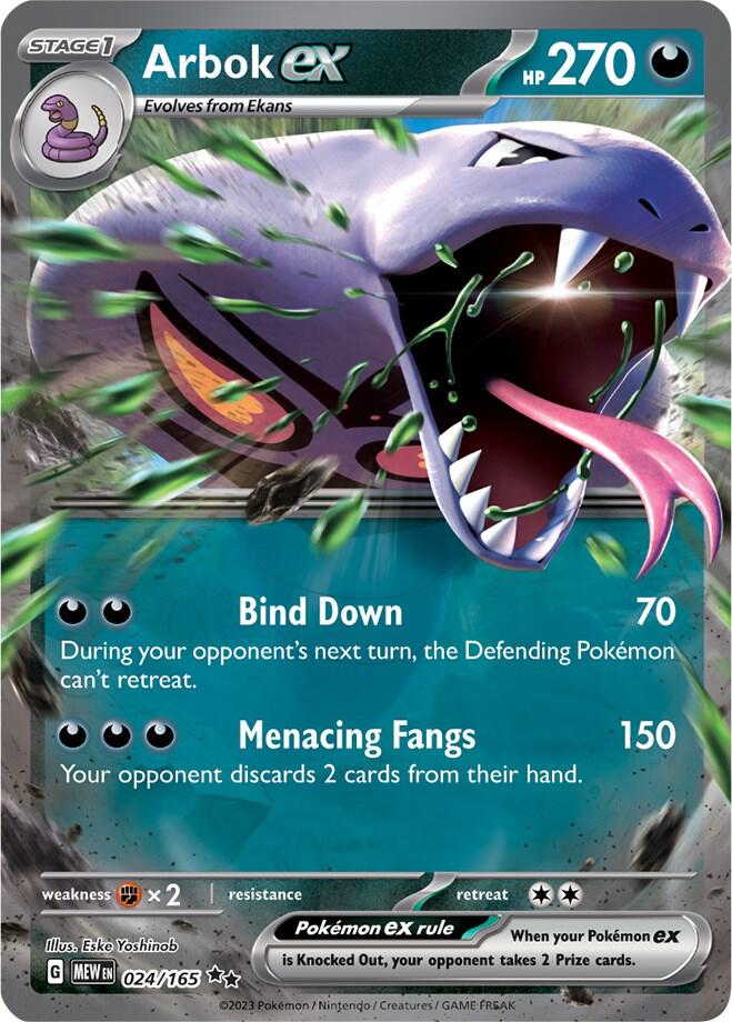 Arbok ex - 024/165-SV: Scarlet & Violet 151-Double Rare-Holofoil