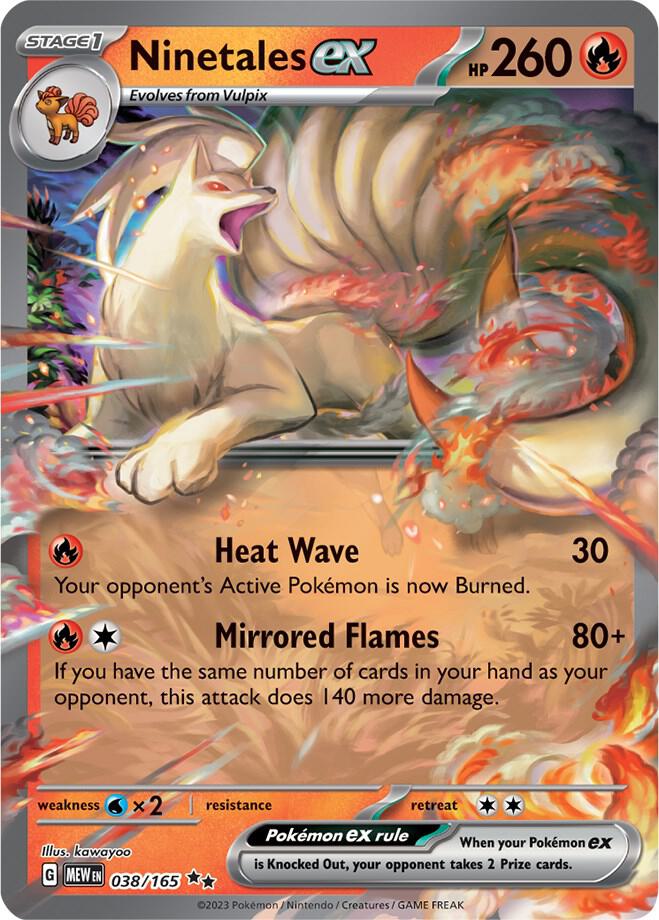 Ninetales ex - 038/165-SV: Scarlet & Violet 151-Double Rare-Holofoil