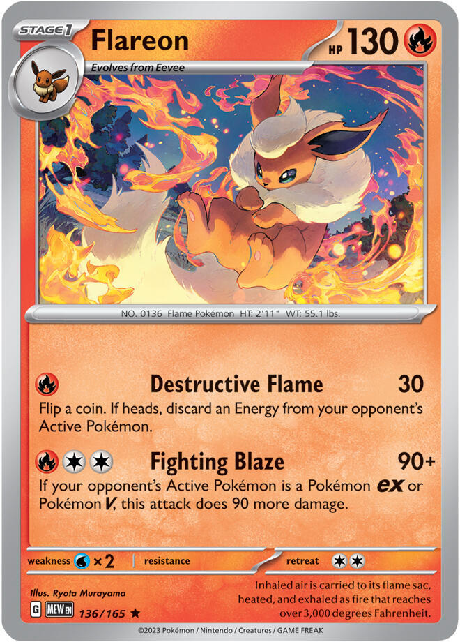 Flareon-SV: Scarlet & Violet 151-Rare-Reverse Holofoil