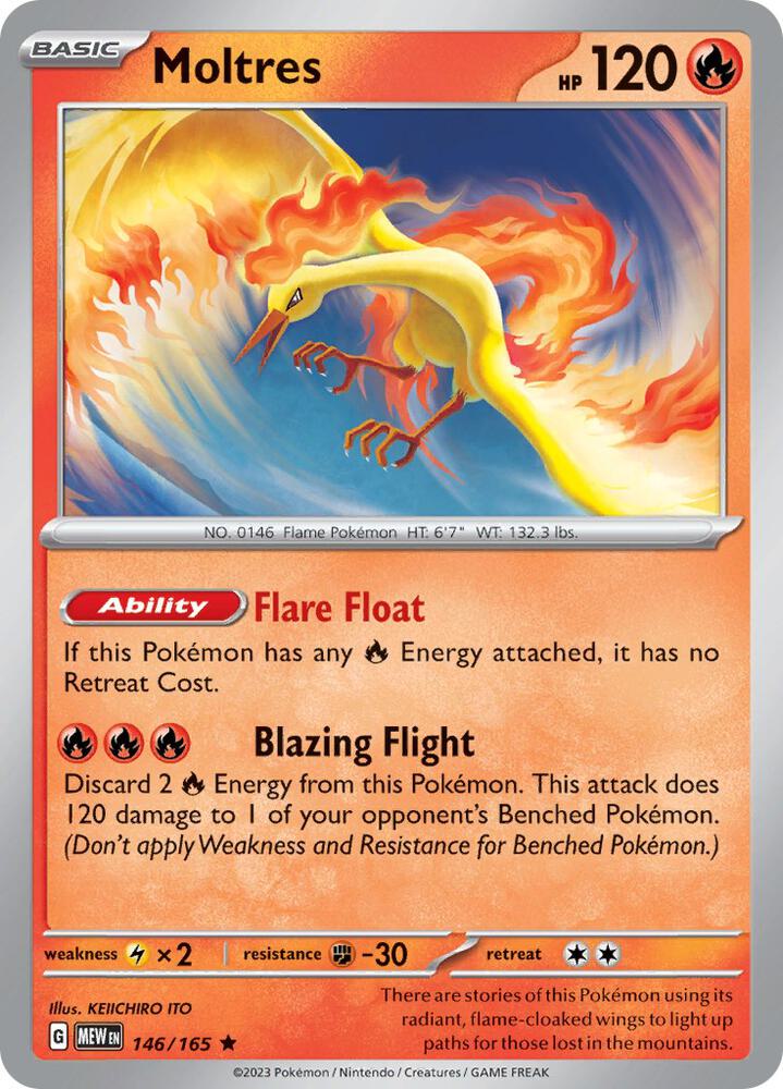 Moltres-SV: Scarlet & Violet 151-Rare-Reverse Holofoil