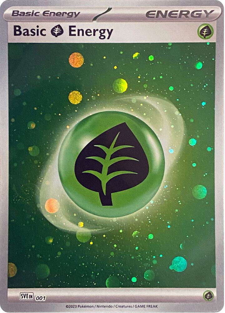 Basic Grass Energy (Cosmos Holo)-SVE: Scarlet & Violet Energies-Common-Holofoil