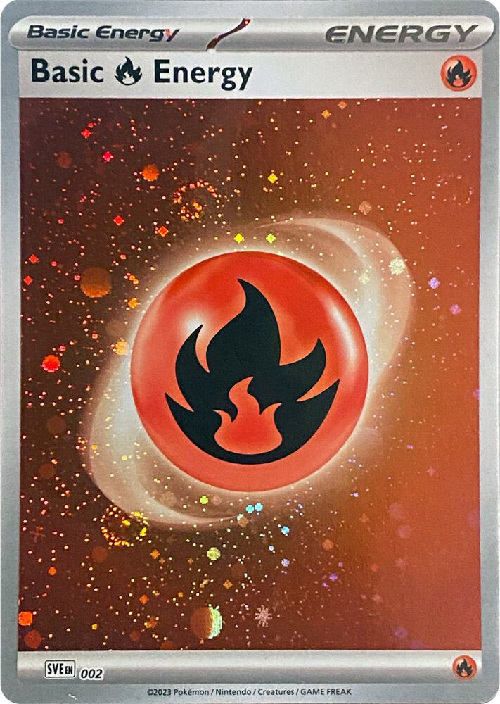 Basic Fire Energy (Cosmos Holo)-SVE: Scarlet & Violet Energies-Common-Holofoil