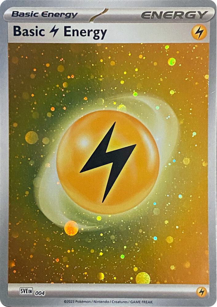 Basic Lightning Energy (Cosmos Holo)-SVE: Scarlet & Violet Energies-Common-Holofoil