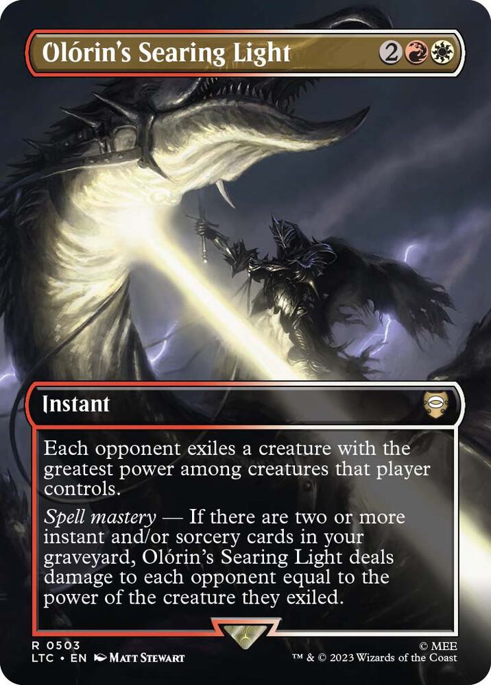 Olorin's Searing Light (Borderless)-Commander: The Lord of the Rings: Tales of Middle-earth-R-Foil