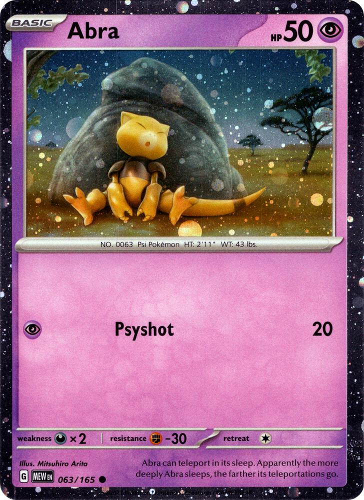 Abra - 063/165 (Cosmos Holo)-Miscellaneous Cards & Products-Promo-Holofoil