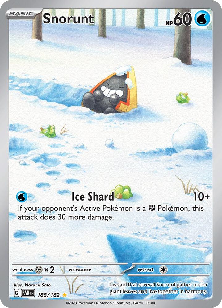 Snorunt - 188/182-SV04: Paradox Rift-Illustration Rare-Holofoil