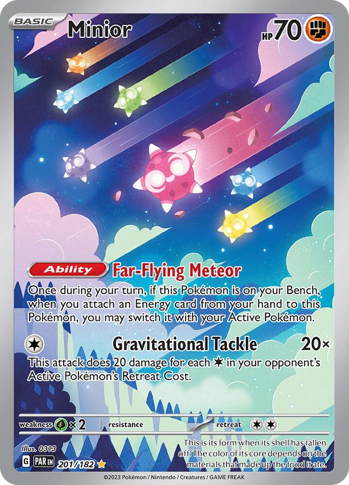 Minior - 201/182-SV04: Paradox Rift-Illustration Rare-Holofoil