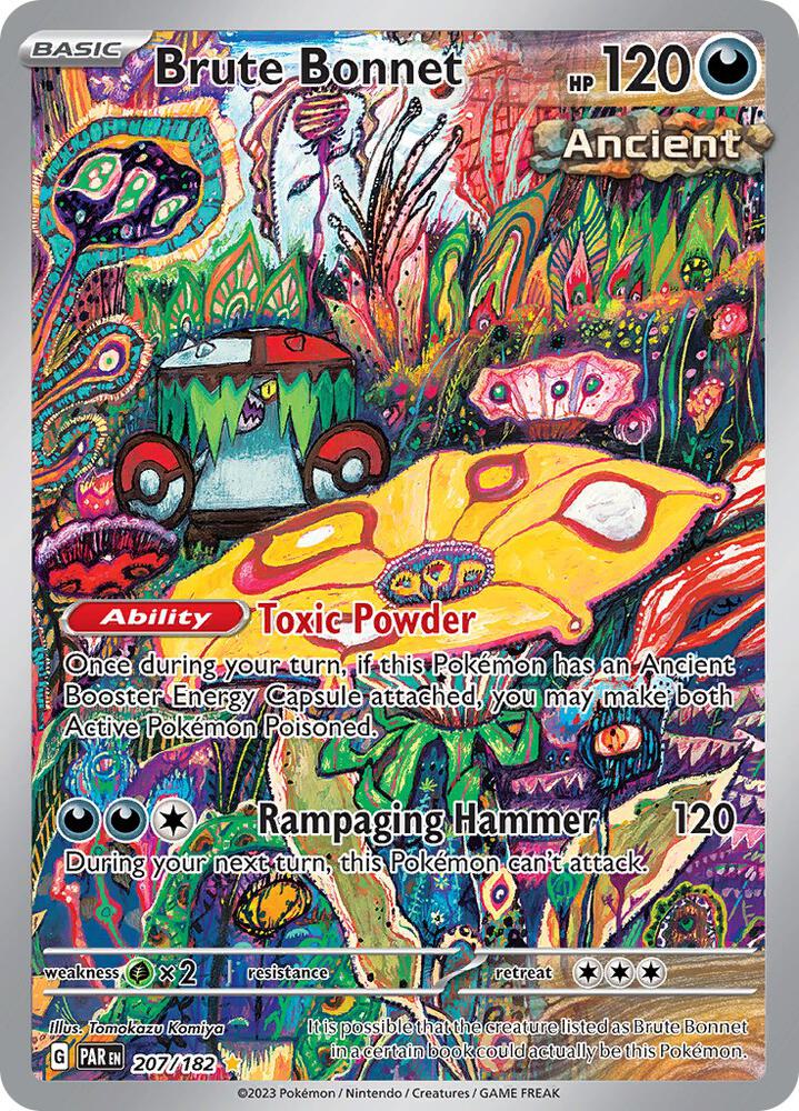 Brute Bonnet - 207/182-SV04: Paradox Rift-Illustration Rare-Holofoil