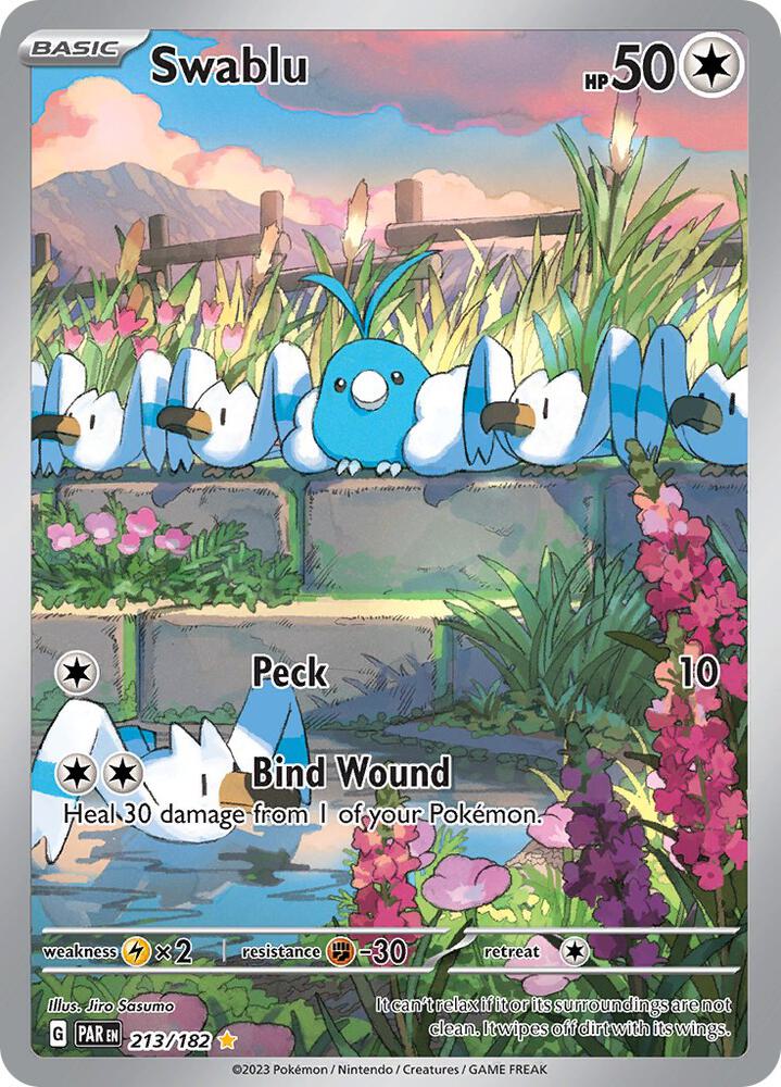 Swablu - 213/182-SV04: Paradox Rift-Illustration Rare-Holofoil