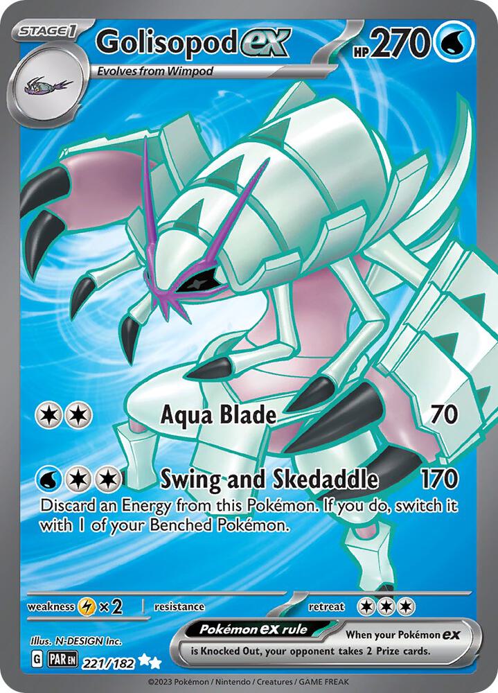Golisopod ex - 221/182-SV04: Paradox Rift-Ultra Rare-Holofoil