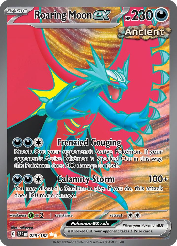 Roaring Moon ex - 229/182-SV04: Paradox Rift-Ultra Rare-Holofoil