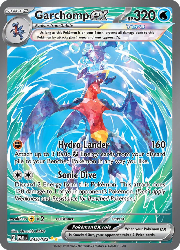 Garchomp ex - 245/182-SV04: Paradox Rift-Special Illustration Rare-Holofoil