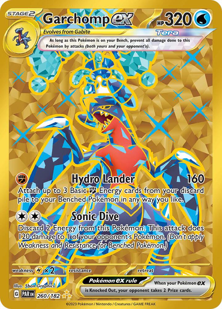 Garchomp ex - 260/182-SV04: Paradox Rift-Hyper Rare-Holofoil