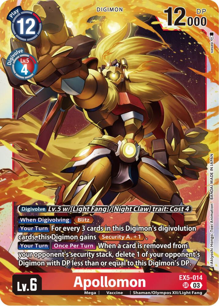 Apollomon-Animal Colosseum-Super Rare-Foil