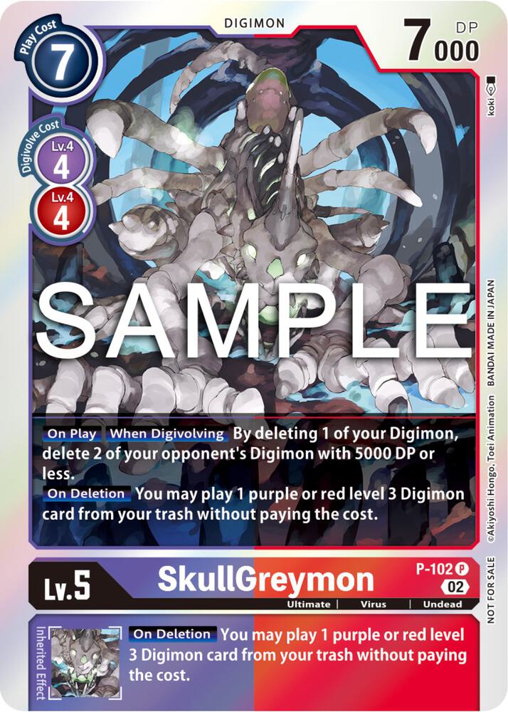 SkullGreymon - P-102 (Limited Card Pack Ver.2)-Digimon Promotion Cards-Promo-Foil